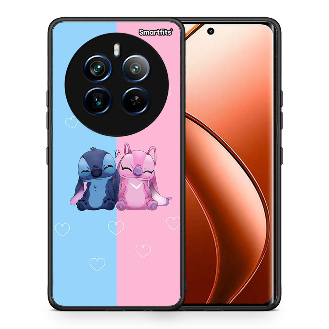 Θήκη Realme 12 Pro 5G / 12 Pro+ Stitch And Angel από τη Smartfits με σχέδιο στο πίσω μέρος και μαύρο περίβλημα | Realme 12 Pro 5G / 12 Pro+ Stitch And Angel case with colorful back and black bezels