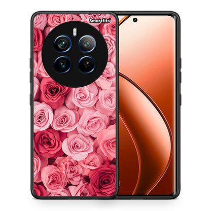 Θήκη Realme 12 Pro 5G / 12 Pro+ RoseGarden Valentine από τη Smartfits με σχέδιο στο πίσω μέρος και μαύρο περίβλημα | Realme 12 Pro 5G / 12 Pro+ RoseGarden Valentine case with colorful back and black bezels