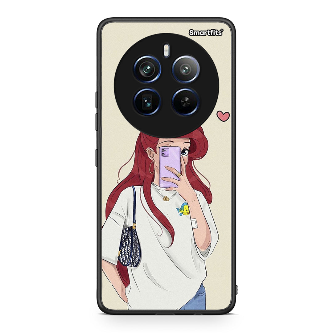 Realme 12 Pro 5G / 12 Pro+ Walking Mermaid Θήκη από τη Smartfits με σχέδιο στο πίσω μέρος και μαύρο περίβλημα | Smartphone case with colorful back and black bezels by Smartfits