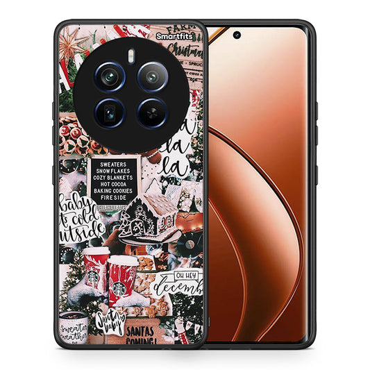 Θήκη Realme 12 Pro 5G / 12 Pro+ Xmas Habbits από τη Smartfits με σχέδιο στο πίσω μέρος και μαύρο περίβλημα | Realme 12 Pro 5G / 12 Pro+ Xmas Habbits case with colorful back and black bezels
