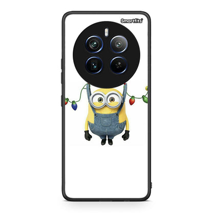 Realme 12 Pro 5G / 12 Pro+ Xmas Minion Lights θήκη από τη Smartfits με σχέδιο στο πίσω μέρος και μαύρο περίβλημα | Smartphone case with colorful back and black bezels by Smartfits