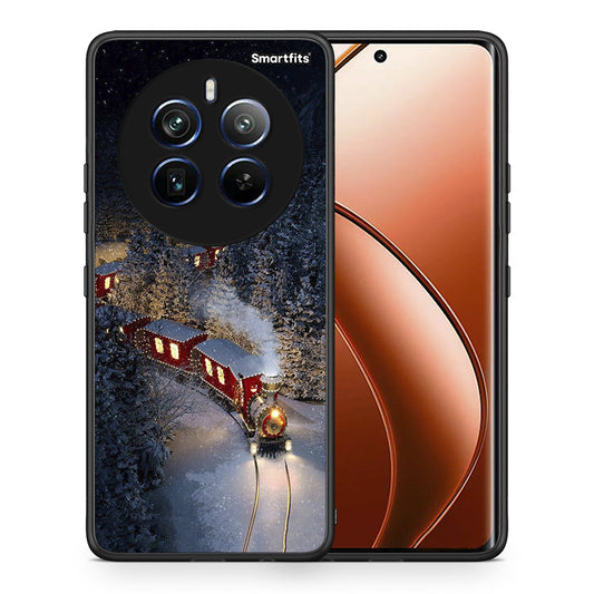 Θήκη Realme 12 Pro 5G / 12 Pro+ Xmas Train από τη Smartfits με σχέδιο στο πίσω μέρος και μαύρο περίβλημα | Realme 12 Pro 5G / 12 Pro+ Xmas Train case with colorful back and black bezels