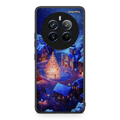 Realme 12 Pro 5G / 12 Pro+ Xmas Village θήκη από τη Smartfits με σχέδιο στο πίσω μέρος και μαύρο περίβλημα | Smartphone case with colorful back and black bezels by Smartfits