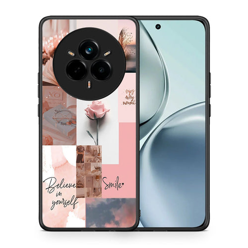 Θήκη Realme 14 Pro Aesthetic Collage από τη Smartfits με σχέδιο στο πίσω μέρος και μαύρο περίβλημα | Realme 14 Pro Aesthetic Collage case with colorful back and black bezels