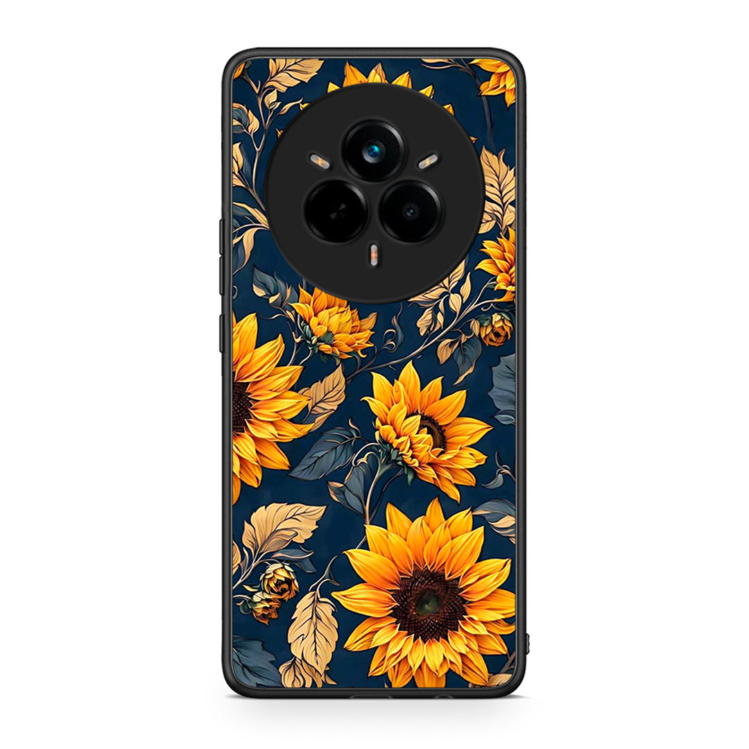 Realme 14 Pro Autumn Sunflowers Θήκη από τη Smartfits με σχέδιο στο πίσω μέρος και μαύρο περίβλημα | Smartphone case with colorful back and black bezels by Smartfits