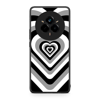 Realme 14 Pro Black Hearts θήκη από τη Smartfits με σχέδιο στο πίσω μέρος και μαύρο περίβλημα | Smartphone case with colorful back and black bezels by Smartfits