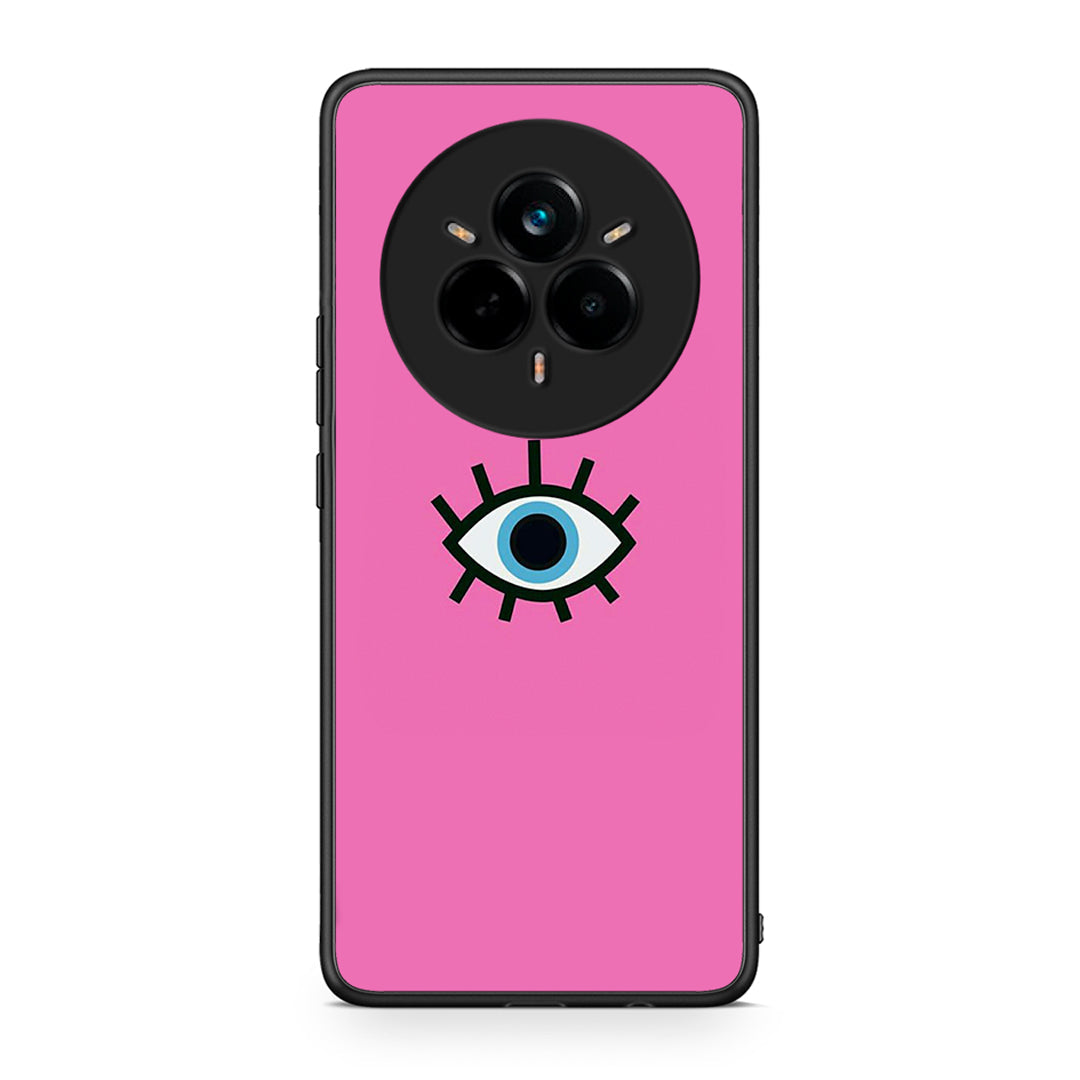 Realme 14 Pro Blue Eye Pink θήκη από τη Smartfits με σχέδιο στο πίσω μέρος και μαύρο περίβλημα | Smartphone case with colorful back and black bezels by Smartfits