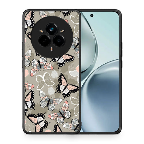 Θήκη Realme 14 Pro Butterflies Boho από τη Smartfits με σχέδιο στο πίσω μέρος και μαύρο περίβλημα | Realme 14 Pro Butterflies Boho case with colorful back and black bezels