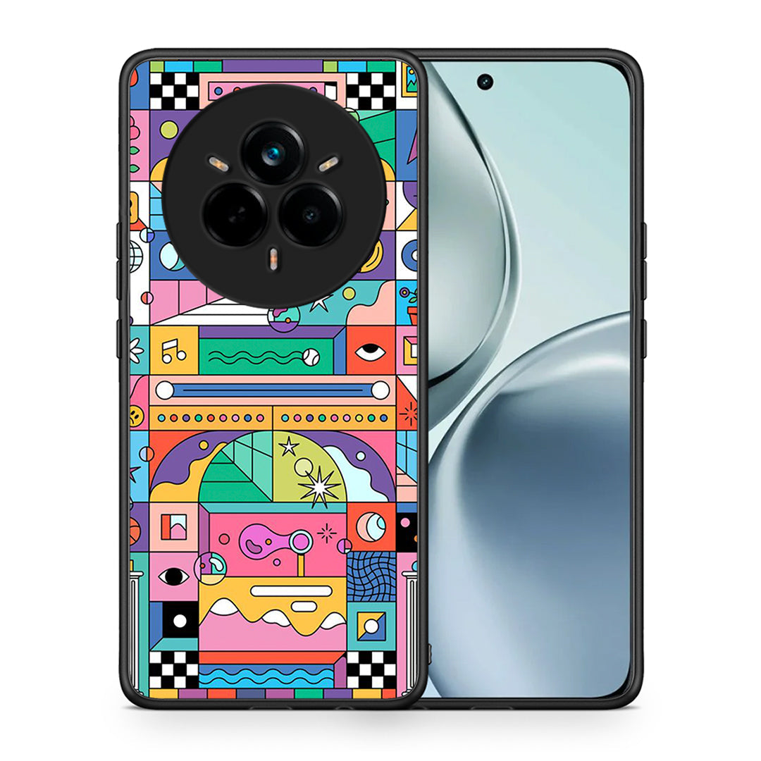 Θήκη Realme 14 Pro Bubbles Soap από τη Smartfits με σχέδιο στο πίσω μέρος και μαύρο περίβλημα | Realme 14 Pro Bubbles Soap case with colorful back and black bezels