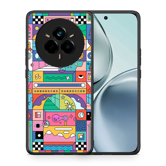 Θήκη Realme 14 Pro Bubbles Soap από τη Smartfits με σχέδιο στο πίσω μέρος και μαύρο περίβλημα | Realme 14 Pro Bubbles Soap case with colorful back and black bezels