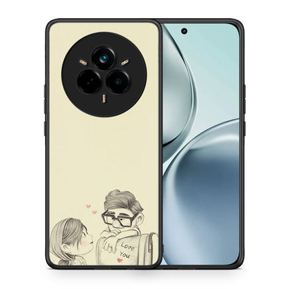 Θήκη Realme 14 Pro Carl And Ellie από τη Smartfits με σχέδιο στο πίσω μέρος και μαύρο περίβλημα | Realme 14 Pro Carl And Ellie case with colorful back and black bezels