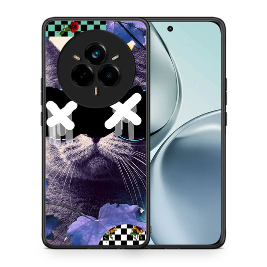 Θήκη Realme 14 Pro Cat Collage από τη Smartfits με σχέδιο στο πίσω μέρος και μαύρο περίβλημα | Realme 14 Pro Cat Collage case with colorful back and black bezels