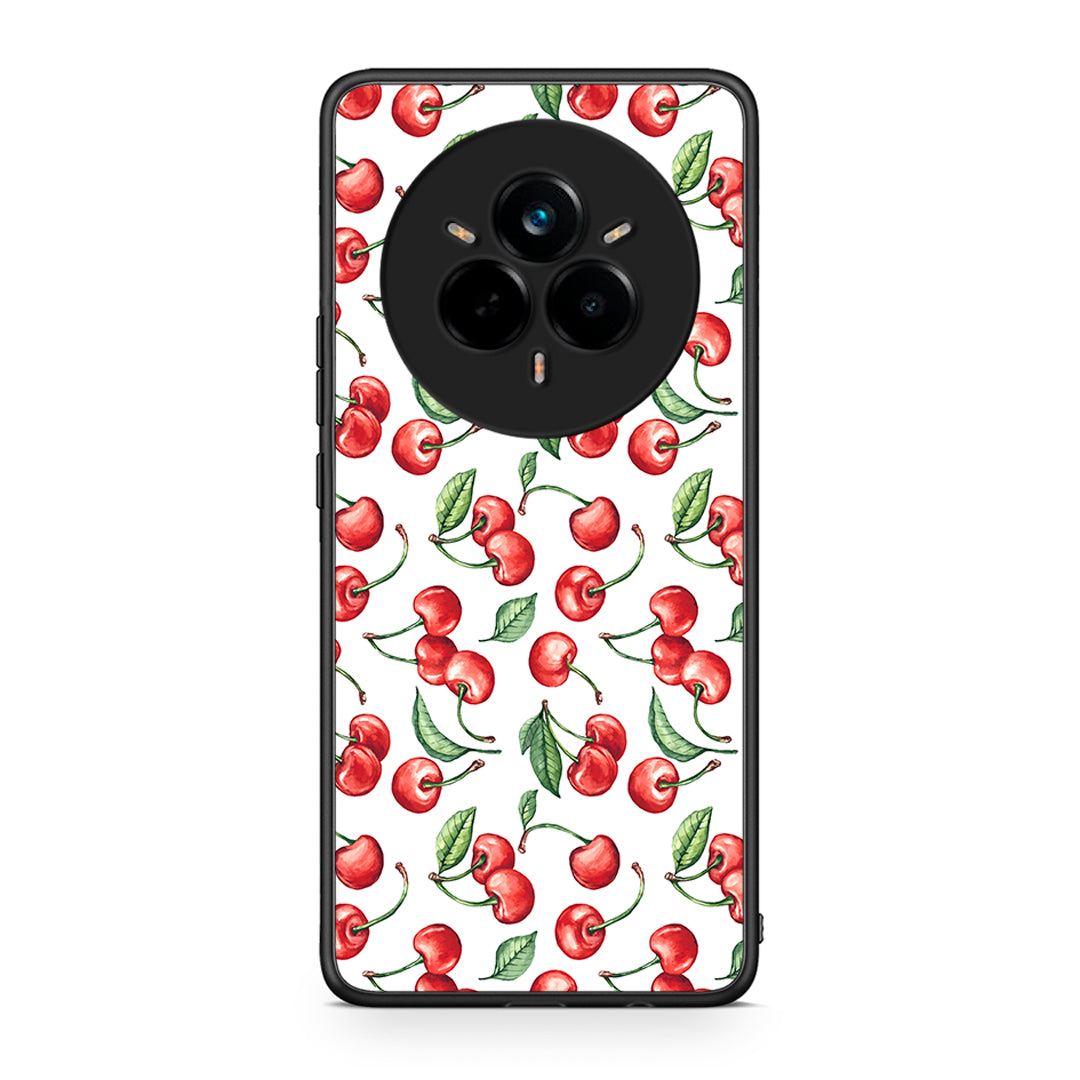 Realme 14 Pro Cherry Summer θήκη από τη Smartfits με σχέδιο στο πίσω μέρος και μαύρο περίβλημα | Smartphone case with colorful back and black bezels by Smartfits