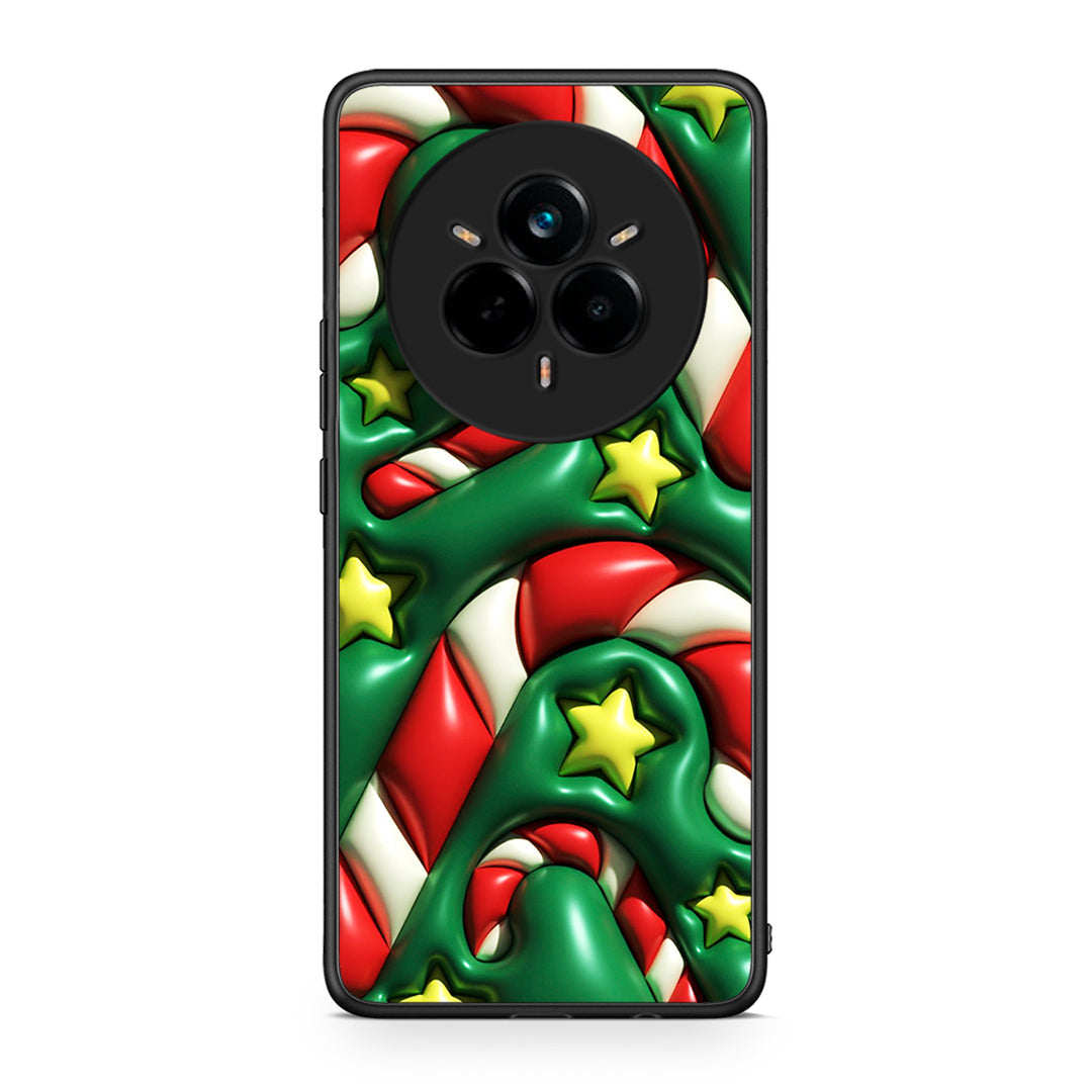 Realme 14 Pro Christmas Bubbles θήκη από τη Smartfits με σχέδιο στο πίσω μέρος και μαύρο περίβλημα | Smartphone case with colorful back and black bezels by Smartfits