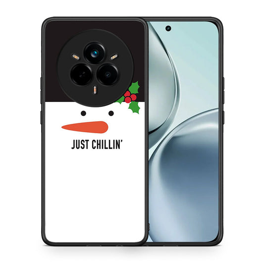 Θήκη Realme 14 Pro Christmas Chillin από τη Smartfits με σχέδιο στο πίσω μέρος και μαύρο περίβλημα | Realme 14 Pro Christmas Chillin case with colorful back and black bezels