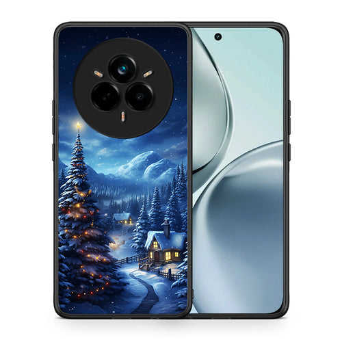 Θήκη Realme 14 Pro Christmas Scenery από τη Smartfits με σχέδιο στο πίσω μέρος και μαύρο περίβλημα | Realme 14 Pro Christmas Scenery case with colorful back and black bezels