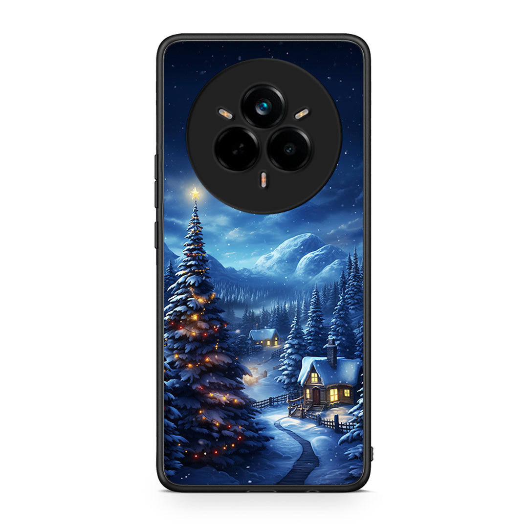 Realme 14 Pro Christmas Scenery θήκη από τη Smartfits με σχέδιο στο πίσω μέρος και μαύρο περίβλημα | Smartphone case with colorful back and black bezels by Smartfits
