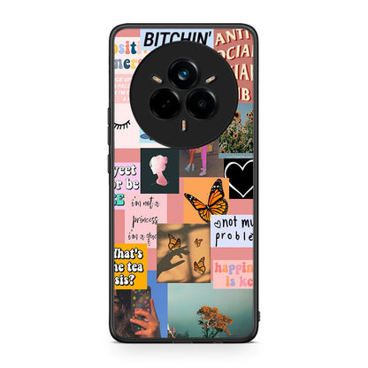 Realme 14 Pro Collage Bitchin Θήκη Αγίου Βαλεντίνου από τη Smartfits με σχέδιο στο πίσω μέρος και μαύρο περίβλημα | Smartphone case with colorful back and black bezels by Smartfits