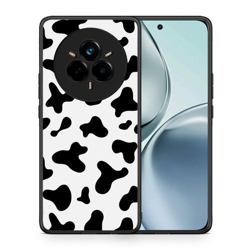 Θήκη Realme 14 Pro Cow Print από τη Smartfits με σχέδιο στο πίσω μέρος και μαύρο περίβλημα | Realme 14 Pro Cow Print case with colorful back and black bezels