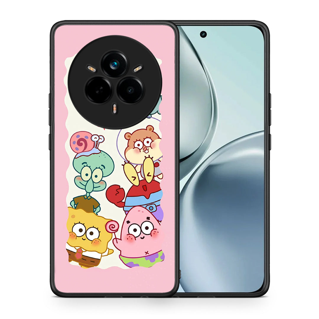 Θήκη Realme 14 Pro Cute Companion από τη Smartfits με σχέδιο στο πίσω μέρος και μαύρο περίβλημα | Realme 14 Pro Cute Companion case with colorful back and black bezels