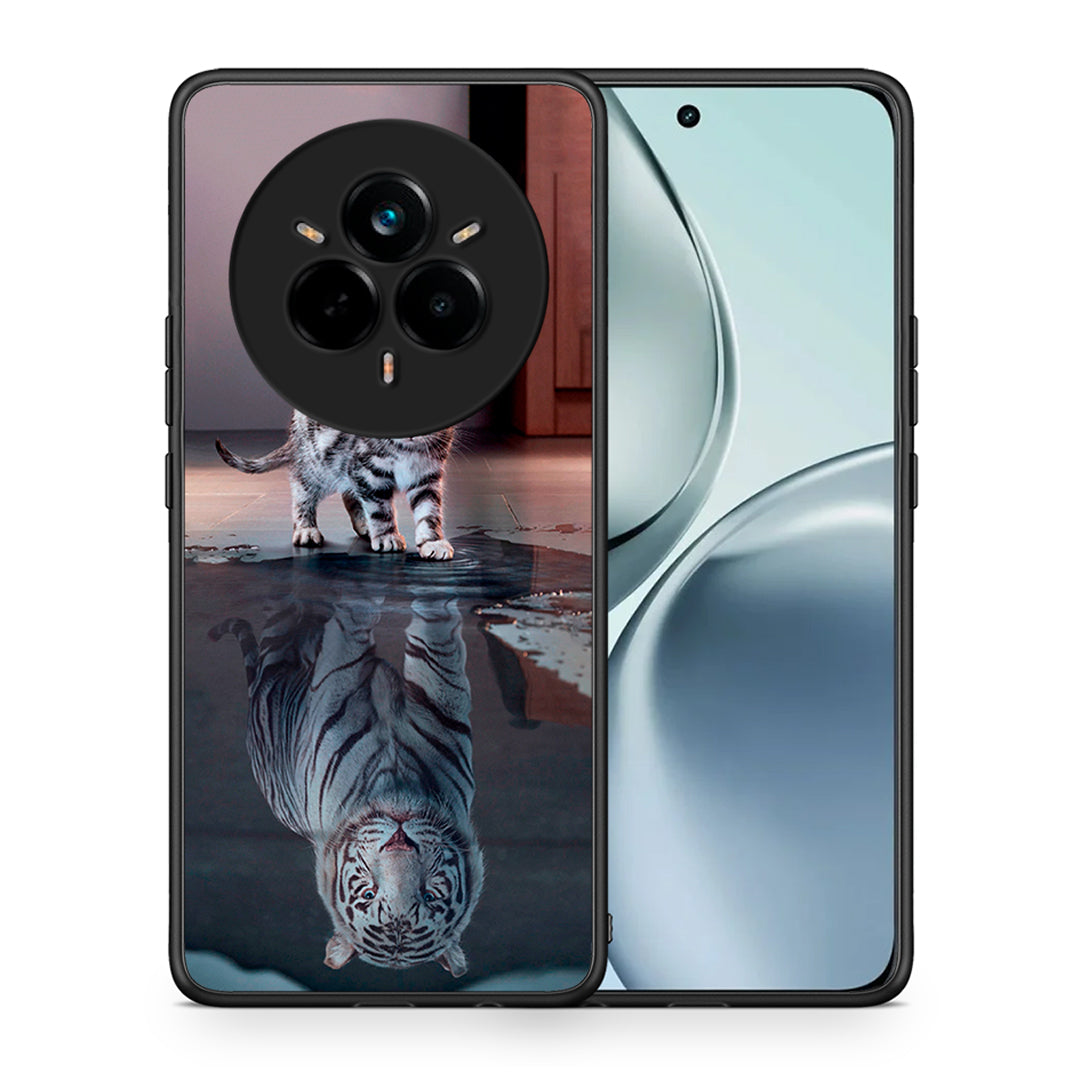Θήκη Realme 14 Pro Tiger Cute από τη Smartfits με σχέδιο στο πίσω μέρος και μαύρο περίβλημα | Realme 14 Pro Tiger Cute case with colorful back and black bezels