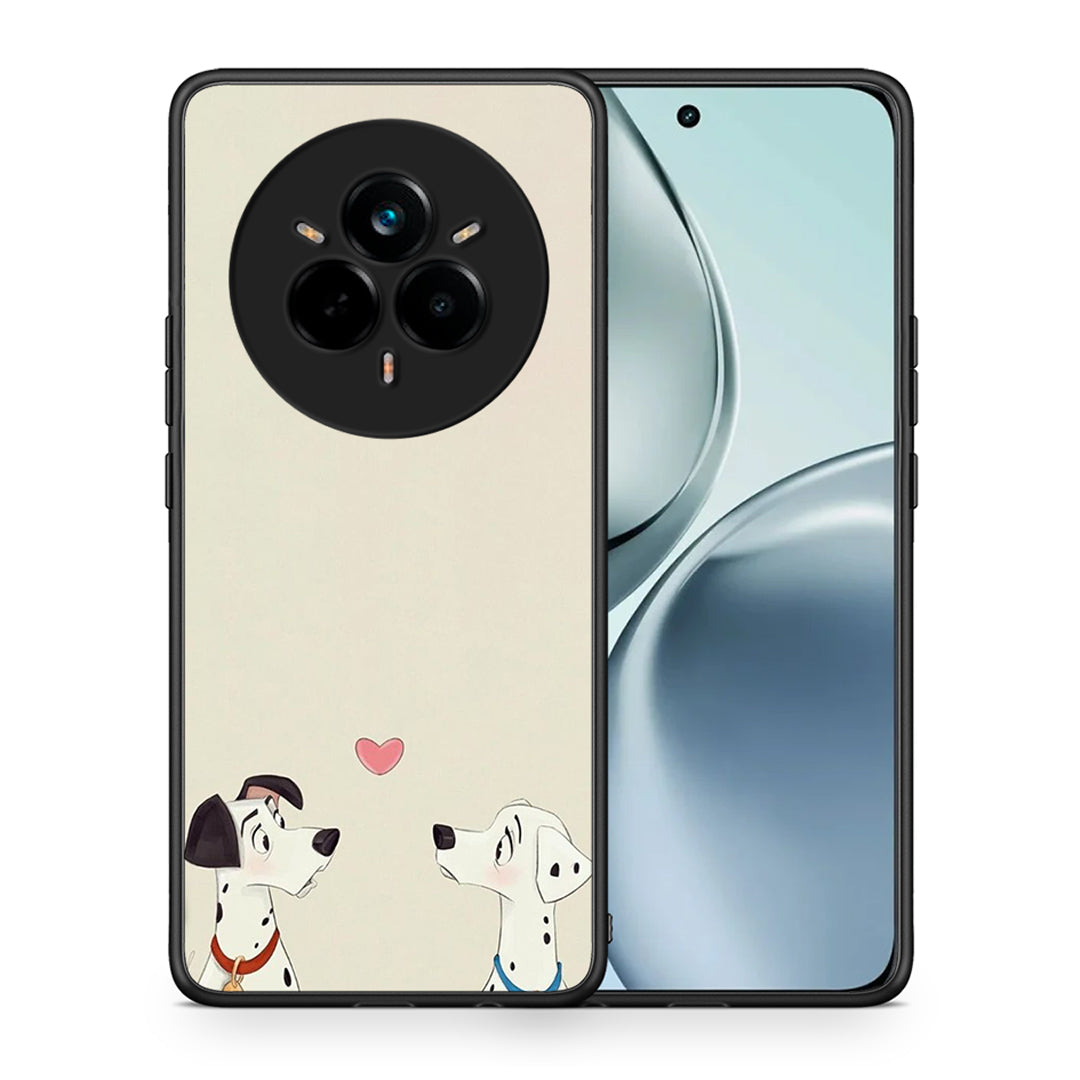 Θήκη Realme 14 Pro Dalmatians Love από τη Smartfits με σχέδιο στο πίσω μέρος και μαύρο περίβλημα | Realme 14 Pro Dalmatians Love case with colorful back and black bezels