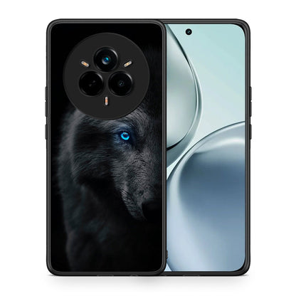 Θήκη Realme 14 Pro Dark Wolf από τη Smartfits με σχέδιο στο πίσω μέρος και μαύρο περίβλημα | Realme 14 Pro Dark Wolf case with colorful back and black bezels