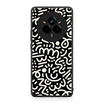 Realme 14 Pro Doodle Art Θήκη από τη Smartfits με σχέδιο στο πίσω μέρος και μαύρο περίβλημα | Smartphone case with colorful back and black bezels by Smartfits