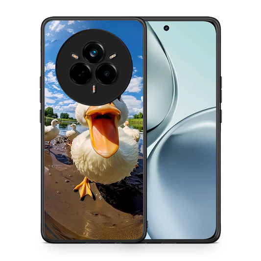 Θήκη Realme 14 Pro Duck Face από τη Smartfits με σχέδιο στο πίσω μέρος και μαύρο περίβλημα | Realme 14 Pro Duck Face case with colorful back and black bezels