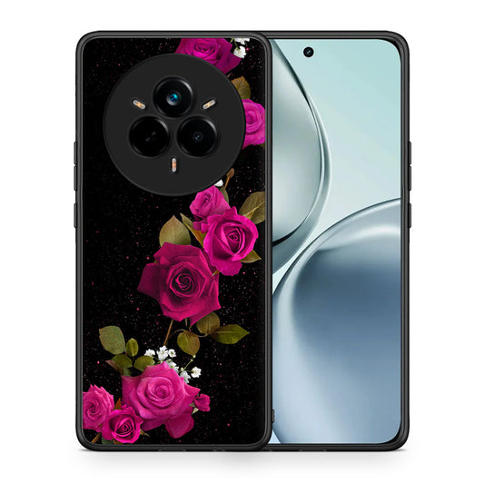Θήκη Realme 14 Pro Red Roses Flower από τη Smartfits με σχέδιο στο πίσω μέρος και μαύρο περίβλημα | Realme 14 Pro Red Roses Flower case with colorful back and black bezels