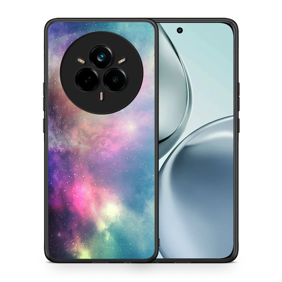 Θήκη Realme 14 Pro Rainbow Galaxy από τη Smartfits με σχέδιο στο πίσω μέρος και μαύρο περίβλημα | Realme 14 Pro Rainbow Galaxy case with colorful back and black bezels