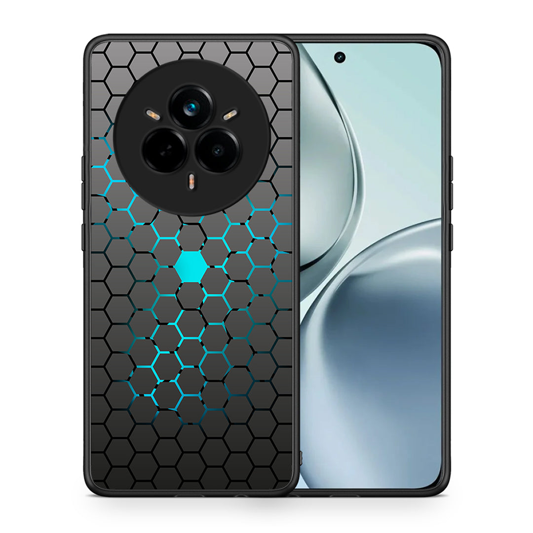 Θήκη Realme 14 Pro Hexagonal Geometric από τη Smartfits με σχέδιο στο πίσω μέρος και μαύρο περίβλημα | Realme 14 Pro Hexagonal Geometric case with colorful back and black bezels