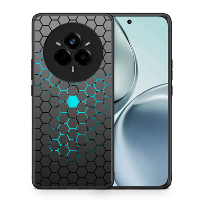 Θήκη Realme 14 Pro Hexagonal Geometric από τη Smartfits με σχέδιο στο πίσω μέρος και μαύρο περίβλημα | Realme 14 Pro Hexagonal Geometric case with colorful back and black bezels