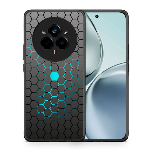 Θήκη Realme 14 Pro Hexagonal Geometric από τη Smartfits με σχέδιο στο πίσω μέρος και μαύρο περίβλημα | Realme 14 Pro Hexagonal Geometric case with colorful back and black bezels