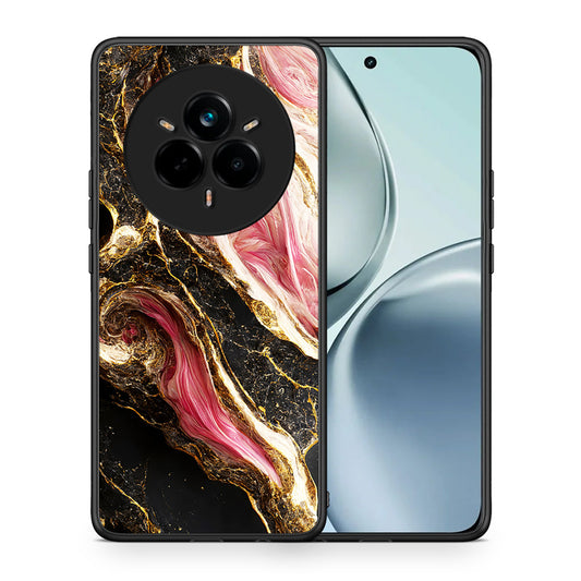 Θήκη Realme 14 Pro Glamorous Pink Marble από τη Smartfits με σχέδιο στο πίσω μέρος και μαύρο περίβλημα | Realme 14 Pro Glamorous Pink Marble case with colorful back and black bezels
