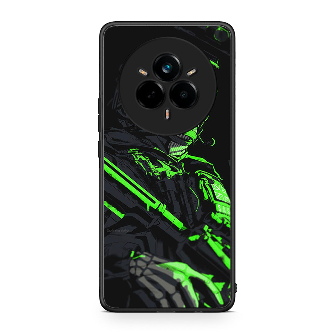 Realme 14 Pro Green Soldier Θήκη Αγίου Βαλεντίνου από τη Smartfits με σχέδιο στο πίσω μέρος και μαύρο περίβλημα | Smartphone case with colorful back and black bezels by Smartfits