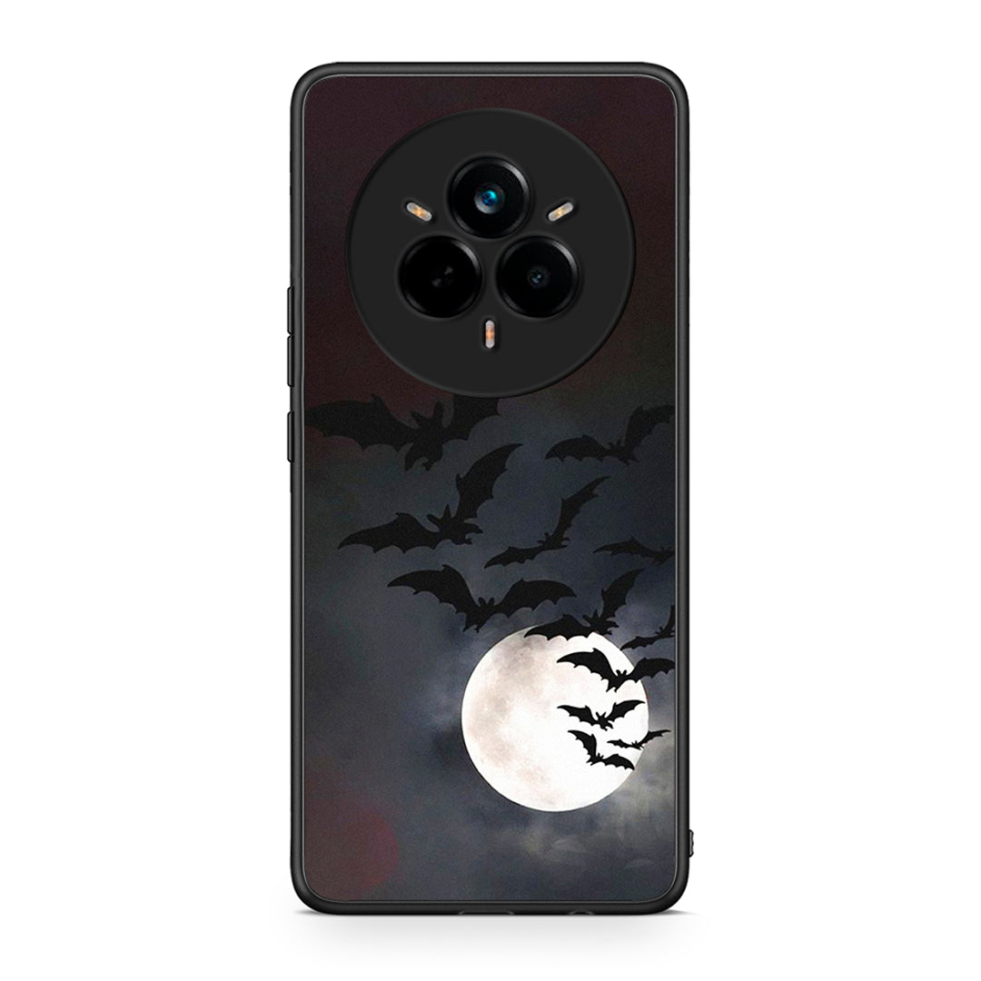 Realme 14 Pro Halloween Bat Night Θήκη από τη Smartfits με σχέδιο στο πίσω μέρος και μαύρο περίβλημα | Smartphone case with colorful back and black bezels by Smartfits