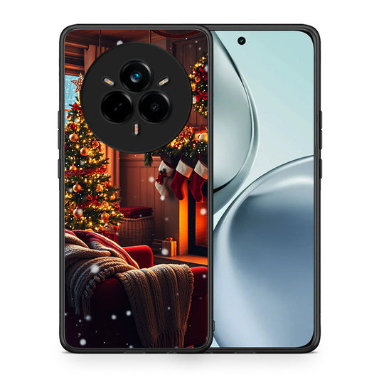 Θήκη Realme 14 Pro Home For Christmas από τη Smartfits με σχέδιο στο πίσω μέρος και μαύρο περίβλημα | Realme 14 Pro Home For Christmas case with colorful back and black bezels