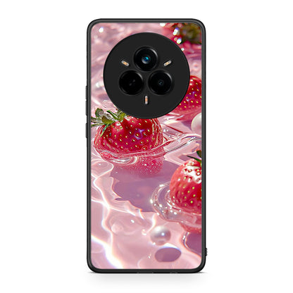 Realme 14 Pro Juicy Strawberries θήκη από τη Smartfits με σχέδιο στο πίσω μέρος και μαύρο περίβλημα | Smartphone case with colorful back and black bezels by Smartfits