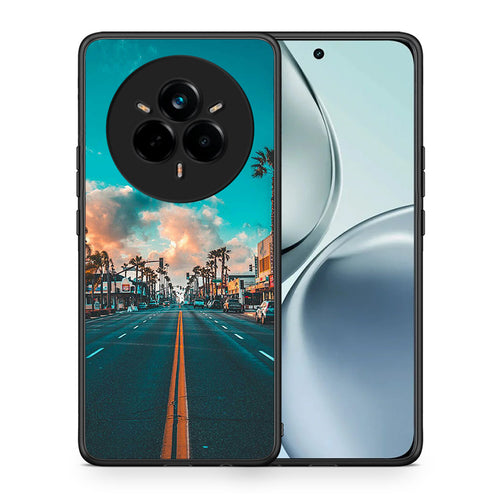 Θήκη Realme 14 Pro City Landscape από τη Smartfits με σχέδιο στο πίσω μέρος και μαύρο περίβλημα | Realme 14 Pro City Landscape case with colorful back and black bezels