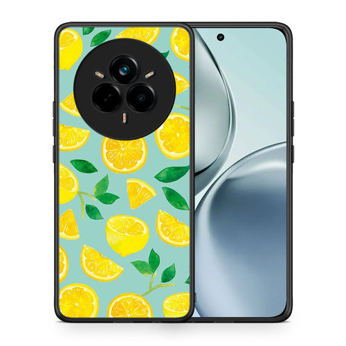 Θήκη Realme 14 Pro Lemons από τη Smartfits με σχέδιο στο πίσω μέρος και μαύρο περίβλημα | Realme 14 Pro Lemons case with colorful back and black bezels