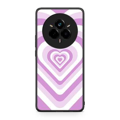 Realme 14 Pro Lilac Hearts θήκη από τη Smartfits με σχέδιο στο πίσω μέρος και μαύρο περίβλημα | Smartphone case with colorful back and black bezels by Smartfits