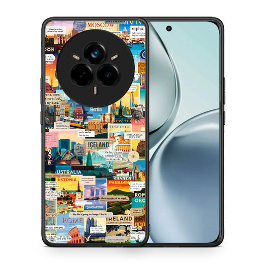 Θήκη Realme 14 Pro Live To Travel από τη Smartfits με σχέδιο στο πίσω μέρος και μαύρο περίβλημα | Realme 14 Pro Live To Travel case with colorful back and black bezels