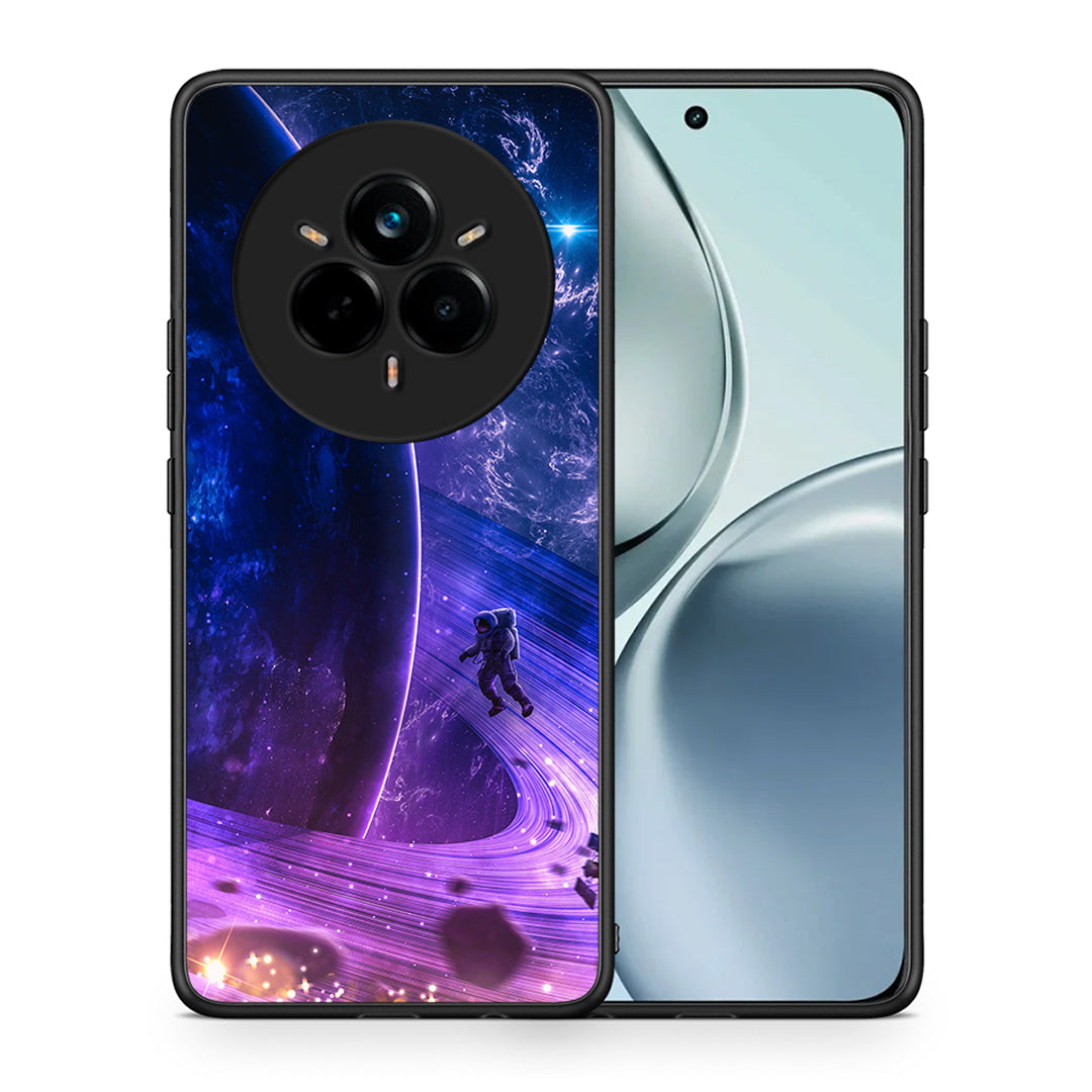 Θήκη Realme 14 Pro Lost Astronaut από τη Smartfits με σχέδιο στο πίσω μέρος και μαύρο περίβλημα | Realme 14 Pro Lost Astronaut case with colorful back and black bezels