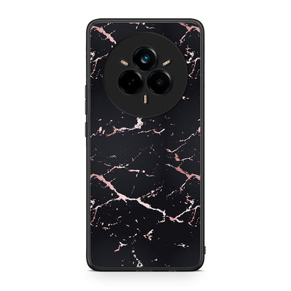 4 - Realme 14 Pro Black Rosegold Marble case, cover, bumper