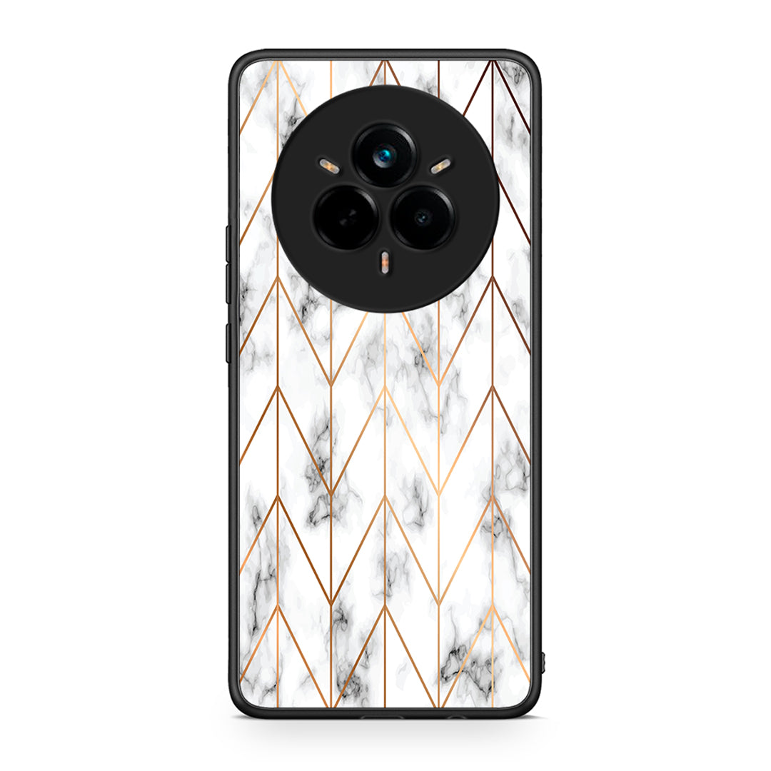 44 - Realme 14 Pro Gold Geometric Marble case, cover, bumper
