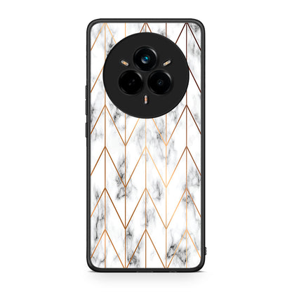 44 - Realme 14 Pro Gold Geometric Marble case, cover, bumper