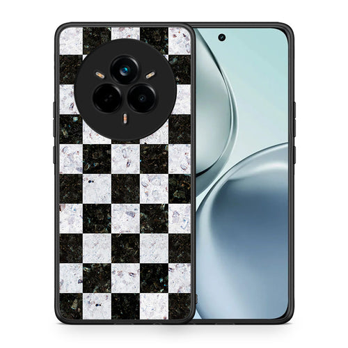 Θήκη Realme 14 Pro Square Geometric Marble από τη Smartfits με σχέδιο στο πίσω μέρος και μαύρο περίβλημα | Realme 14 Pro Square Geometric Marble case with colorful back and black bezels