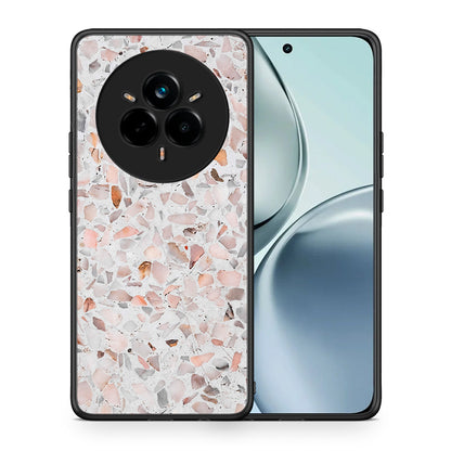 Θήκη Realme 14 Pro Marble Terrazzo από τη Smartfits με σχέδιο στο πίσω μέρος και μαύρο περίβλημα | Realme 14 Pro Marble Terrazzo case with colorful back and black bezels