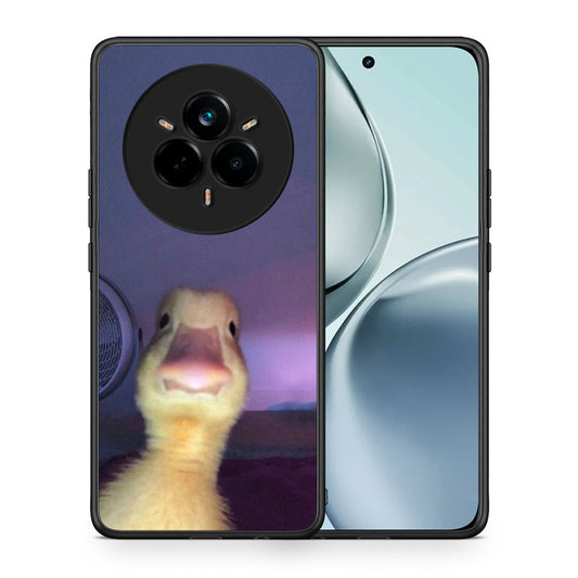 Θήκη Realme 14 Pro Meme Duck από τη Smartfits με σχέδιο στο πίσω μέρος και μαύρο περίβλημα | Realme 14 Pro Meme Duck case with colorful back and black bezels
